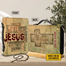 Customized Name Jesus Christian Bible Cover Love God Bible Cover Religious Gifts