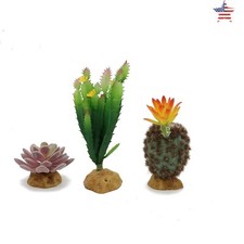 Desert Rain Forest Artificial Plants for Reptile Terrarium - Set of 3 Succulents