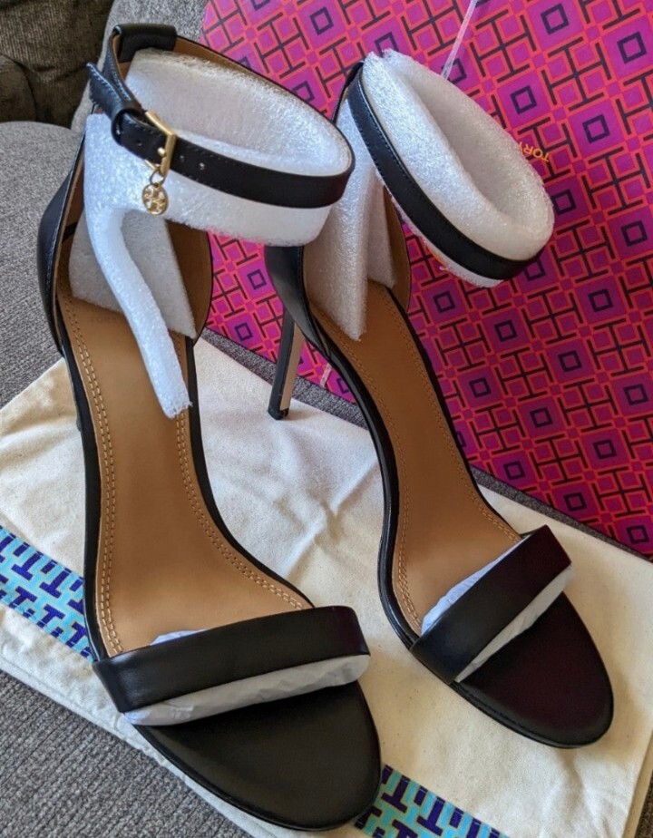 Tory Burch Ellie 85mm Ankle Strap Sandal Size 10 In Black