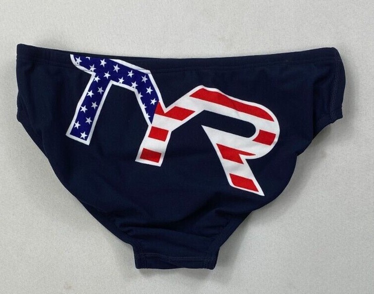 Men's TYR Durafast Patriotic USA Racer Swim Brief UPF 50+
