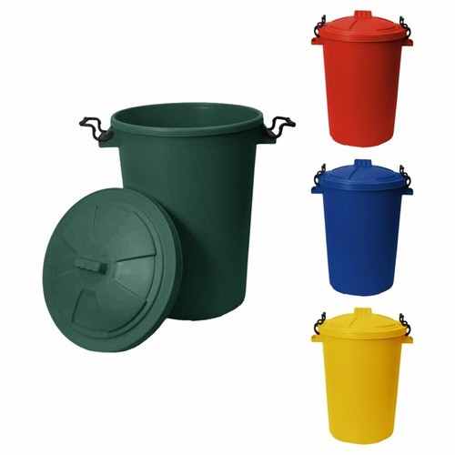 Plastic Recycle Bin With Lid 25L / 50L Rubbish Dustbin Kitchen Garden Waste Bin - Picture 21 of 32