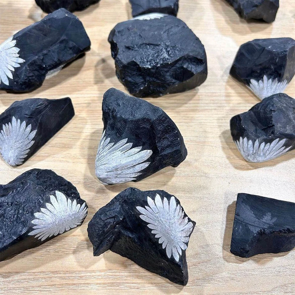 Natural Chrysanthemum Stone Crystal Quartz Druzy Geode Chakra Reiki Rock Healing - Image 3 of 4