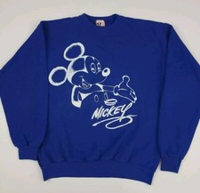 Vintage 90s Mickey Mouse Disney Character Fashion Print Sweatshirt Cartoons USA