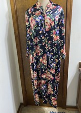 Eve Stillman Women s VTG Floral Robe Nightgown Size Medium