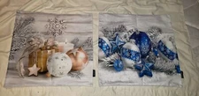 Christmas Holiday Set Of 4 Throw Pillow Covers 18"x17.5" 2 Of Each Pictured New