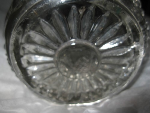 Vintage Heavy Cut Glass Double Handle Vase - Picture 3 of 9
