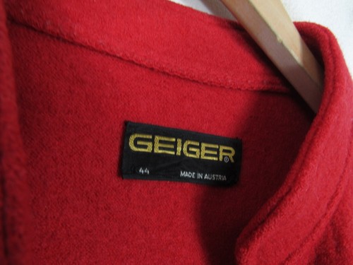 Geiger Tyrol Austria Vintage Wool Braided Trim Jacket Wine Red Womens Size 44" - Picture 7 of 10