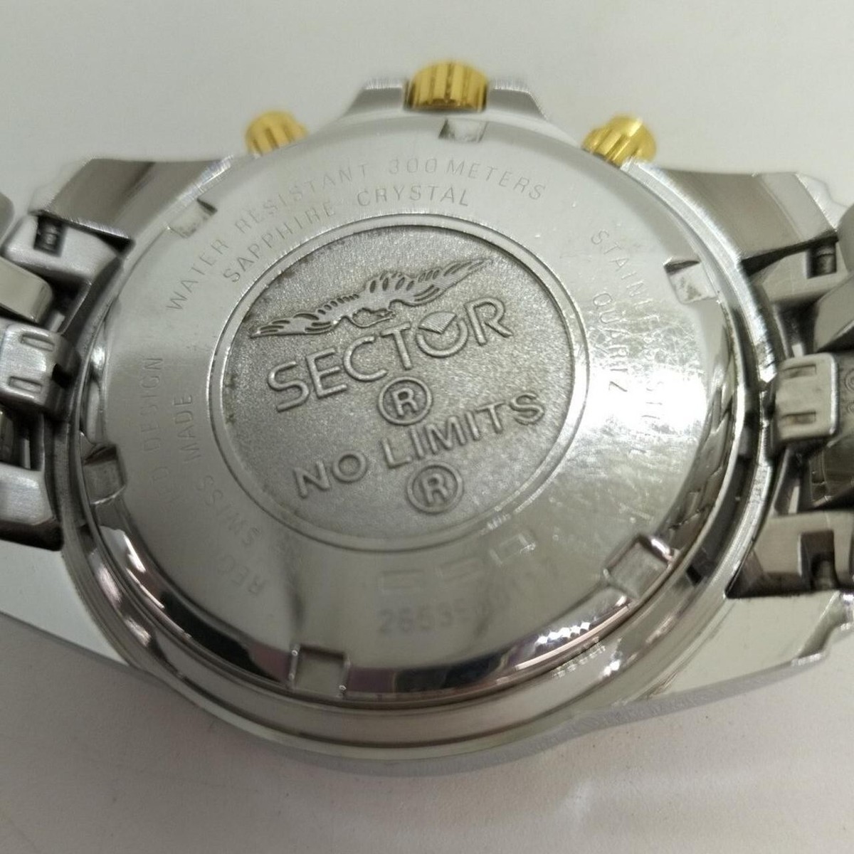 セクターSGE650 sector No Limits SGE650 Quartz 38mm White Dial Chrono Watch