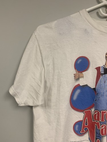 Vintage Hanes Heavyweight Aaron Carter 1997 Shirt Size XL 1 Am Bubbles Y2K - Picture 3 of 9