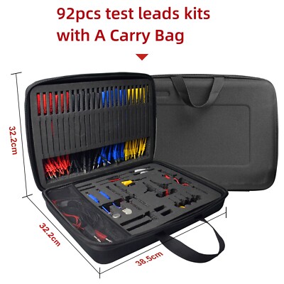 92Pcs Automotive Multimeter Test Leads Kit Probe Cable Circuit Test Diagnostic