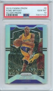 2019-20 Panini Prizm Kobe Bryant #8 Silver Prizms PSA 10