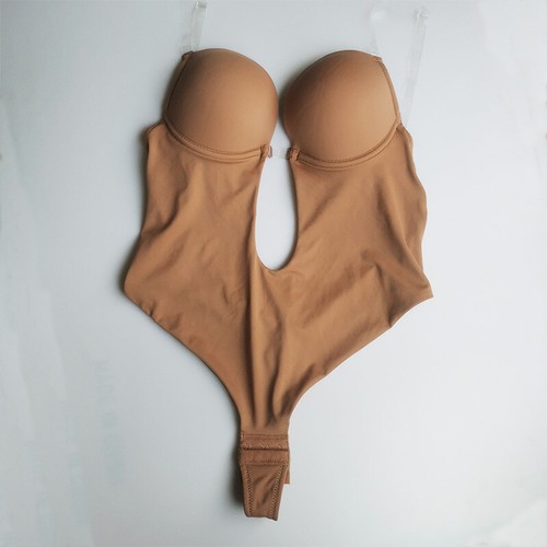 Backless Push Up Bra Deep V Thong Body Shaper For Wedding Evening Dress 32-42 AA - Picture 50 of 50