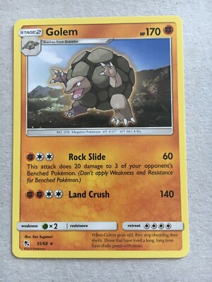 Pokemon Sole e Luna 35/68 GOLEM rara normale EN MINT