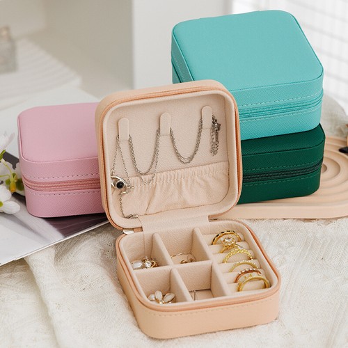 Tragbare Schmuckschatulle Organizer Reiseboxen Schmuck Ornamente Aufbewahrungsbox UK - Bild 4 von 30