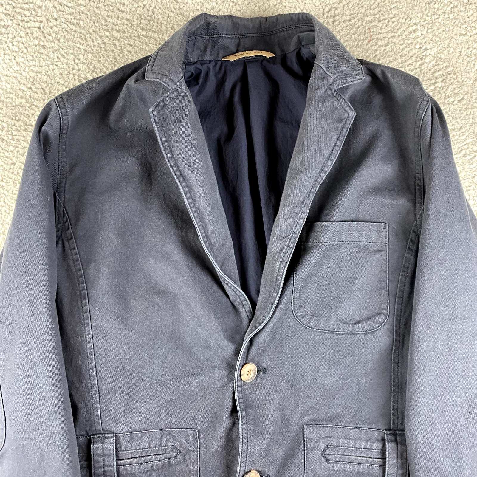 Duluth Mens Medium Navy Twill Presentation Jacket Chore Blazer Sport Coat