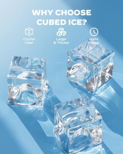 Silonn Ice Makers Countertop 44lbs Per Day 2 Ways to Add Water Auto Self-Clea... - Picture 3 of 7