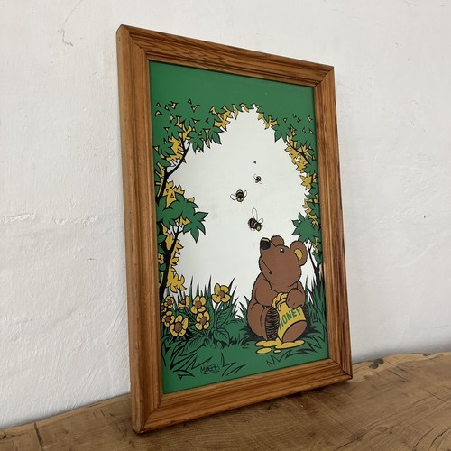 Vintage Bär Spiegel Honigtopf M Webb Signatur Werbung Sammlerstück Kind Kind - Bild 3 von 15