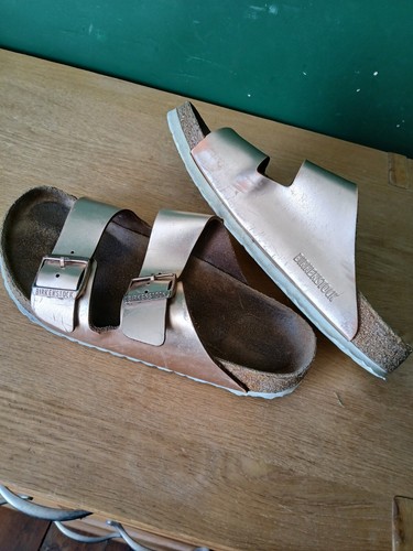 Birkenstock Arizona Rose Gold Metalic Gr. 7 40 Leder Sandalen normale Passform - Bild 5 von 13