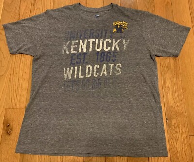 Kentucky Wildcate NCAA Team T Shirt Gray Size Large