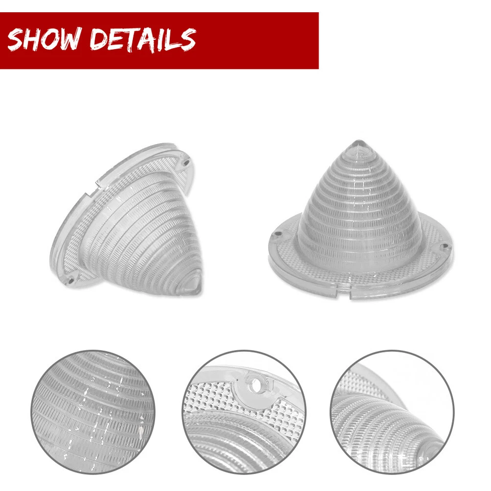 2X Luz Trasera Trasera Transparente Respaldo Lente 1960-1961 Impala Bel Air Biscayne El Camino Foto 3 de 4