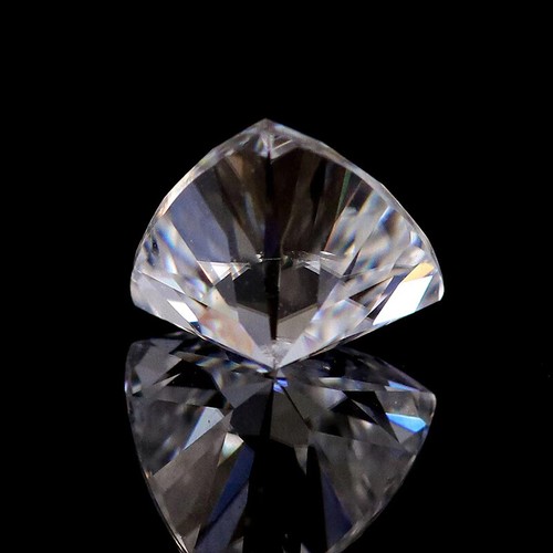 Loose Moissanite Diamond Trillion Brilliant Cut VVS1 Black with GRA Certificate - Picture 11 of 30