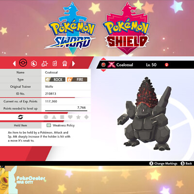 Coalossal  Event Wolfe Glick Gigantamax   Pokemon Sword & Shield   UNTOUCHED