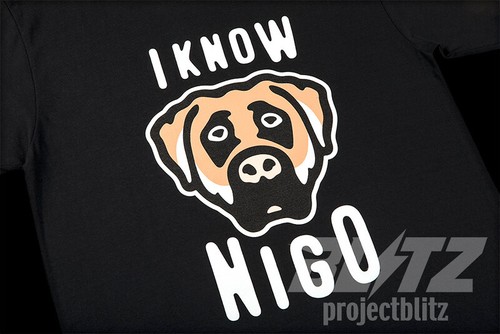 I KNOW NIGO TEE T-SHIRT DOG DOGHEAD NEW YORK POP UP BLACK M L 2XL VICTOR NY - Picture 1 of 2