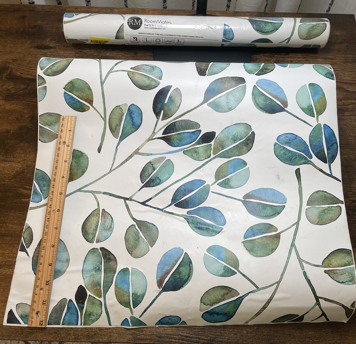 RoomMates Cat Coquillette Eucalyptus Peel and Stick Wallpaper Blue Green (2) eBay