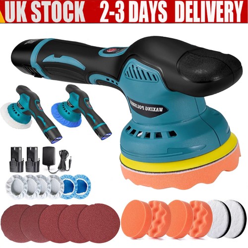 12VCordless Car Polisher Kit 8-Speed Buffer Polishing Machine Sander 2 Batteries - Picture 1 of 10