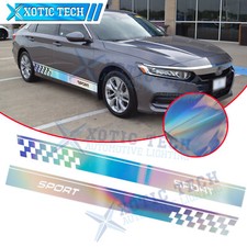 Glossy Neo Checkered Racing Body Decal Stripe Decal Vinyl For Honda Accord Civic