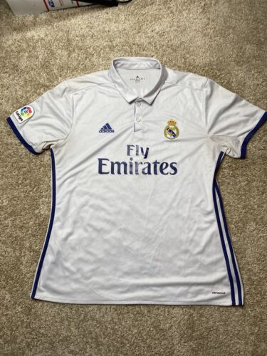 REAL MADRID ADIDAS 2016/2017 FOOTBALL HOME JERSEY #7 RONALDO SIZE “XXL” S94992 - Picture 1 of 7