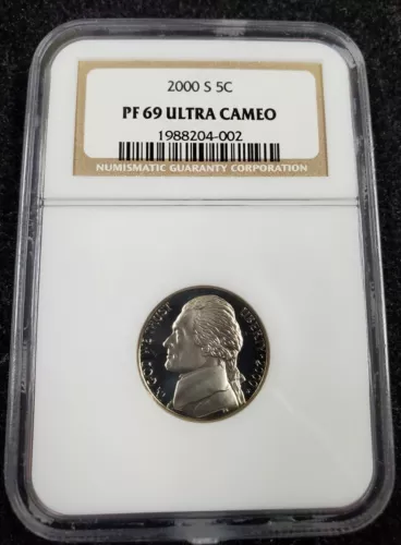 2000 S 5C Jefferson Nickel NGC PF 69 Ultra Cameo