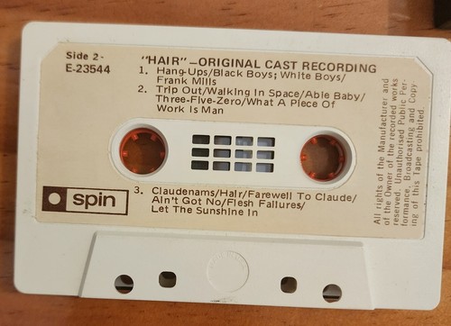 Harry M Miller Present Hair Australian Recording Cast Vintage Cassette Tape 1969 - Picture 5 of 6