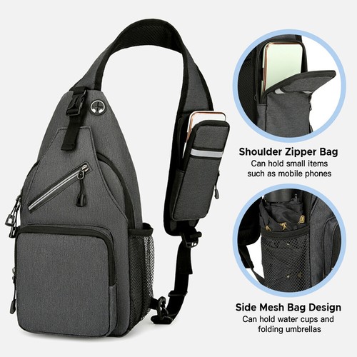 Sling Bag Crossbody Bags Fanny Packs for Men Women Shoulder Bag Hiking A7N9 - Picture 7 of 11