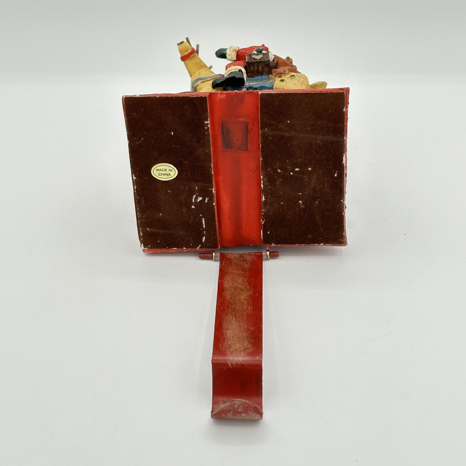 Holiday Home Santa On Reindeer Woodland Christmas Stocking Hanger Pine Trees