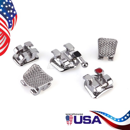 10X AZDENT Dental Orthodontics Brackets Metal Braces Mini Roth 022" Hooks 3-4-5 - Picture 6 of 19