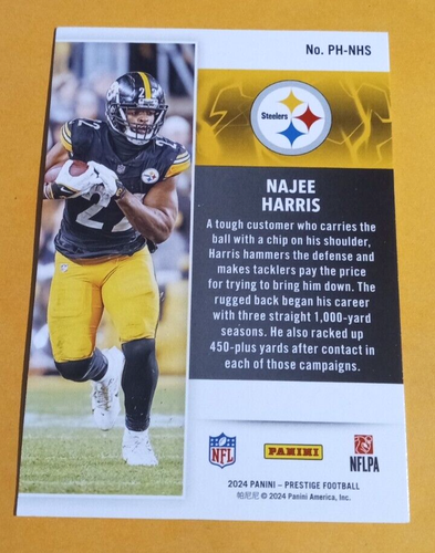 2024 Panini Prestige Power House Najee Harris #PH-NHS - Pittsburgh Steelers - Picture 2 of 2