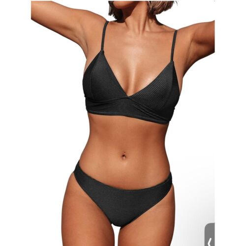 CUPSHE Bikini Set Solid Color Sexy Triangle Two Piece Swimsuit Size M A-306