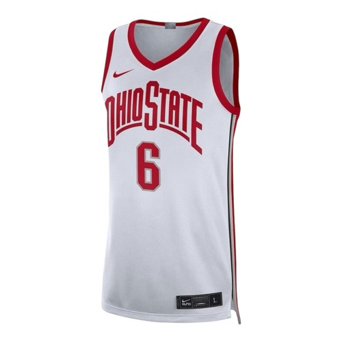 CAMISETA BLANCA NIKE ELITE LEBRON JAMES #6 OHIO STATE BUCKEYES LIMITED DRI-FIT NUEVA CON ETIQUETAS - Imagen 2 de 3