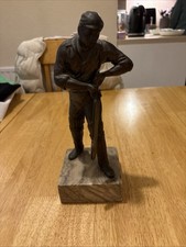Bronze Cricketer Sculpture