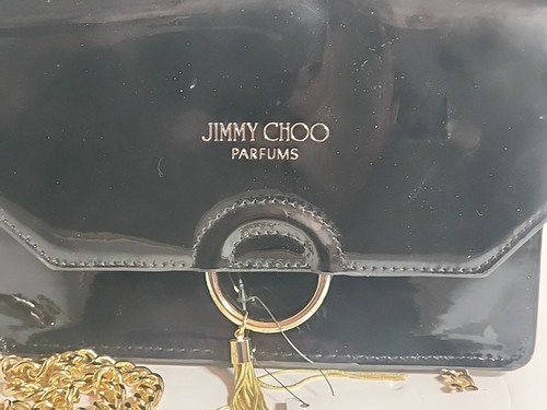 Brand New! Jimmy Choo Black Shiny Clutch Crossbody Evening Sholder Bag Purse ! - Picture 2 of 11