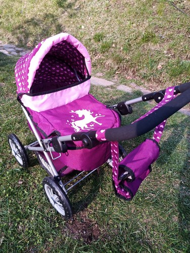 Puppenwagen mit Tasche, Decke und Kissen in Top-Zustand Bayer Trendy 13037AA