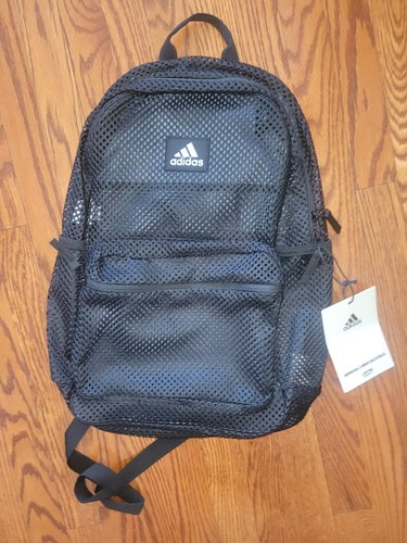 NEW Adidas Hermosa 2 Black Mesh 20" Light Student Backpack LIFETIME NWT