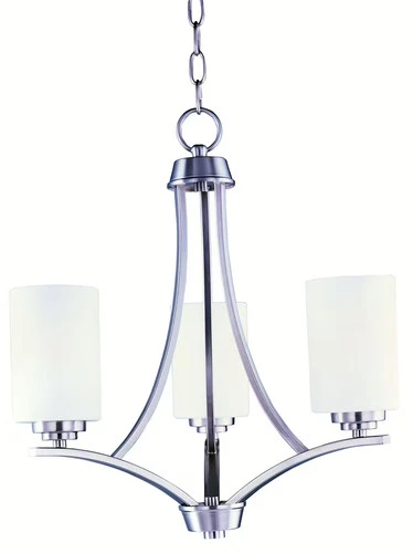 Maxim 20033SWSN Deven 18" 3-Light Mini Chandelier in Satin Nickel - Picture 1 of 2