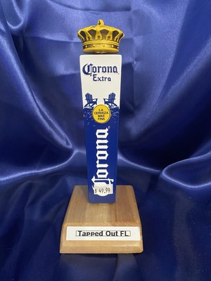 Lot Of 2! Corona Extra - Crown Topper - Beer Tap Handle -7? New No Box
