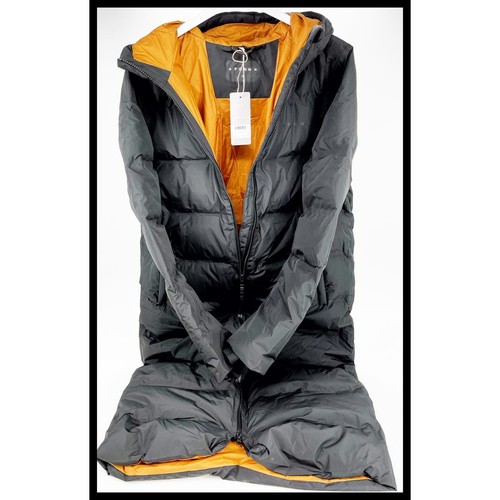 Fohn Damen Longline Bonded Daunenjacke schwarz UK 10