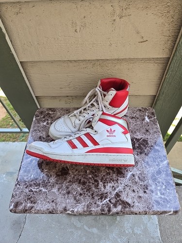 Adidas Originals Mens Size 11.5 Red White Sneakers Shoes Without Adidas Strap