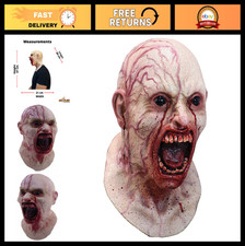 Realistic Infected Zombie Mask - Bloody Horror Prop for Halloween Costume Part