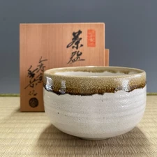 Kogaku Yoshino / Etchu Seto Ware A707 : Japanese Pottery Chawan Tea Bowl Vintage