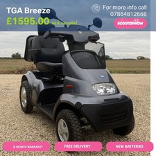 TGA Breeze S4 8mph Mobility Scooter Grey NEW Batteries 12 Month Warranty